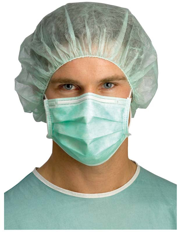 BARRIER® OP Maske Standard, zum Binden extra lang, geringer Atemwiderstand, 60 Stk, grün