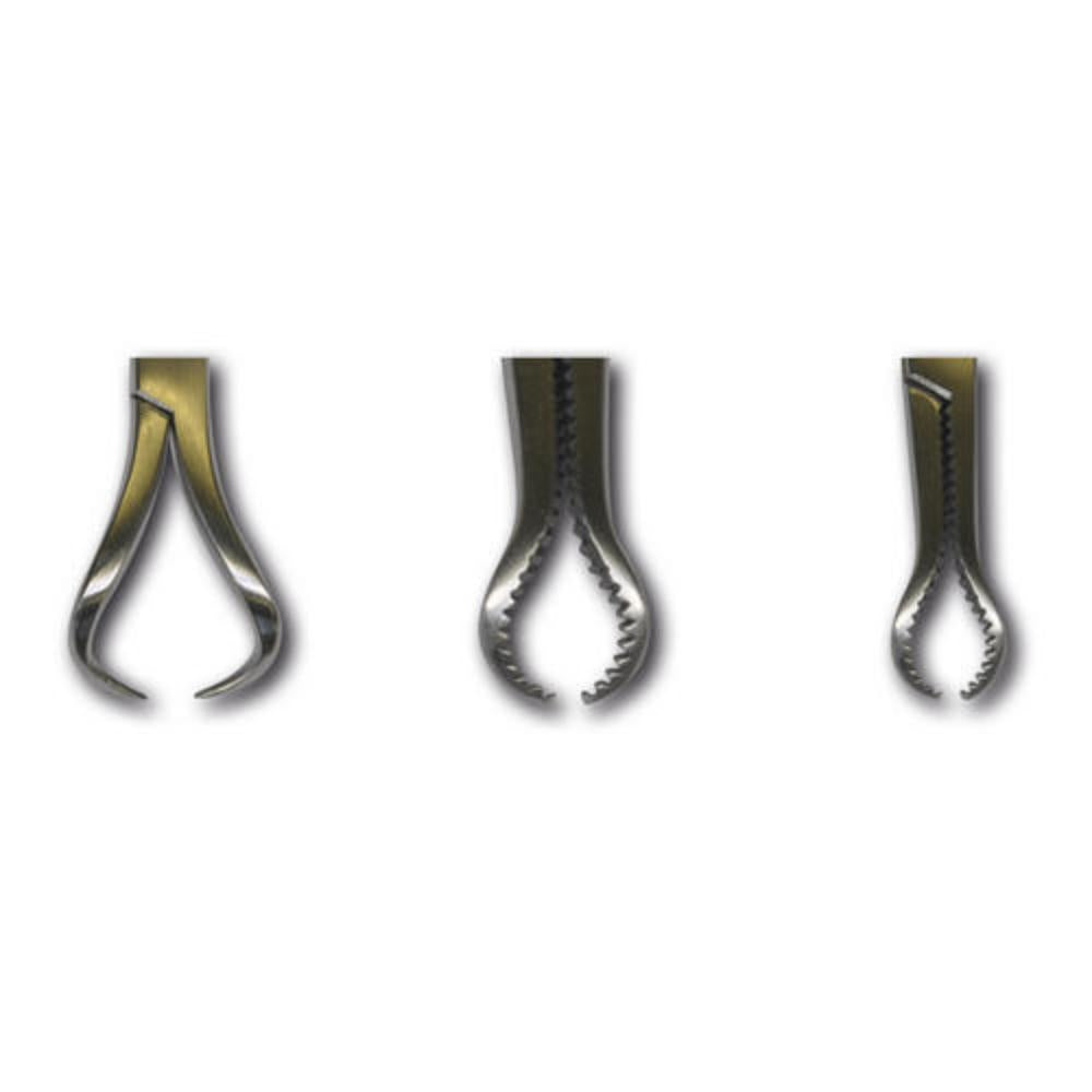 Knochenfasszange, gezahnt, Weite 5 mm, 140 mm (001218S)