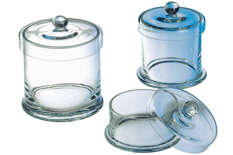 Glas mit Deckel, Ø 12 cm, 12 cm hoch