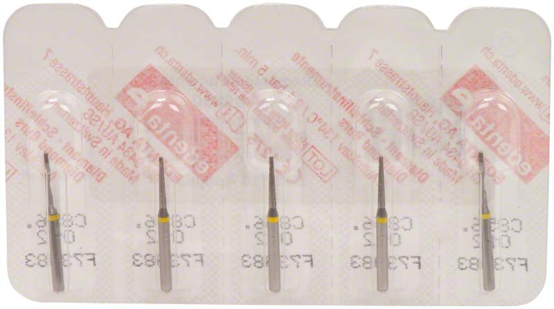 Omni Diamanten 856 für FG, 19 mm, gelb superfein, Konsu rund ISO 012