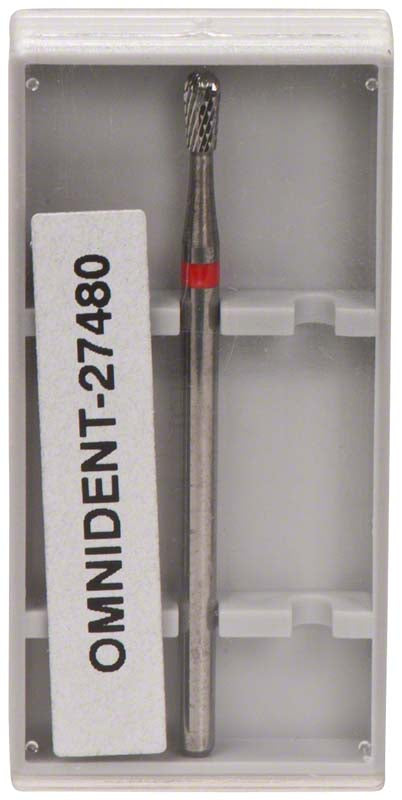 Omni Hartmetall Fräser, HP, kreuzverzahnt, rot fein, Fig 237, 5 mm
