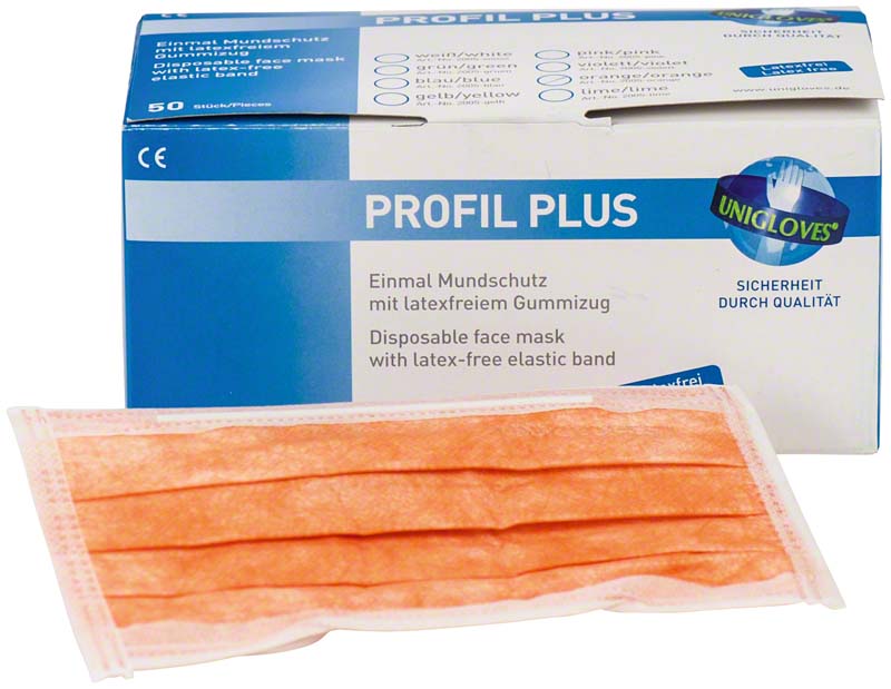 PROFIL PLUS OP Mund Nasen Schutz, Gummizug, 50 Stk, orange