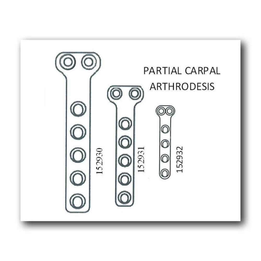 Partielle Carpalarthrodeseplatte 2.0/2.4/2.7mm 50mm 152931