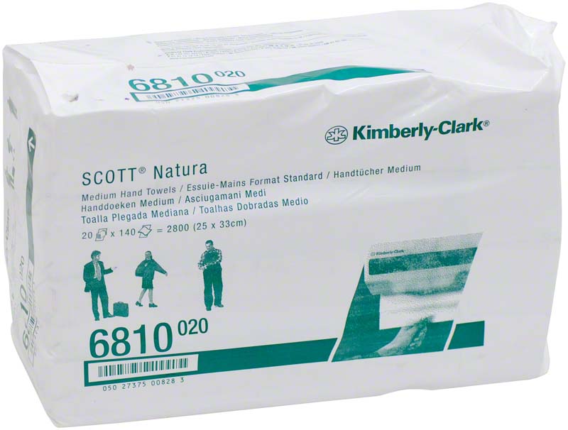 SCOTT® Handtücher Einmalhandtücher, 2.800 Stk, 25x30 cm, natur, C Falz