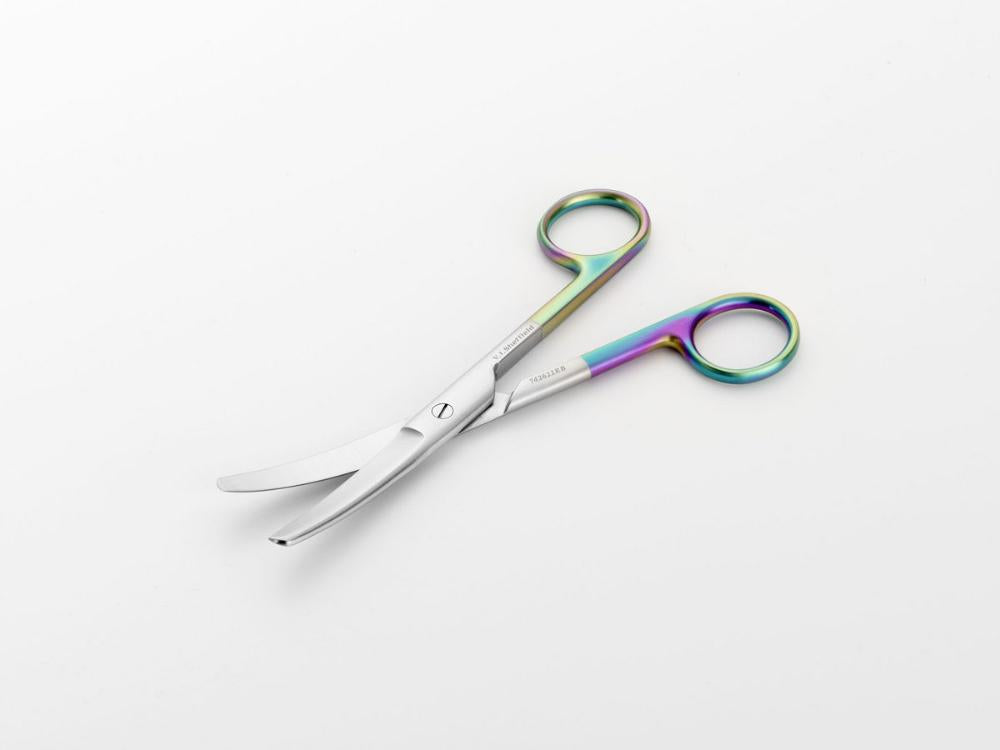 Verbandschere, stumpf/stumpf, gebogen, Griff bunt, 125 mm (742622RB)