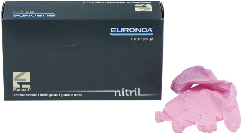 Monoart® Einmalhandschuhe Nitril, puderfrei, 100 Stk, rosa
