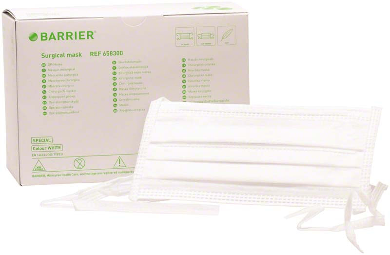 BARRIER® OP Maske Special, zum Binden, mit Formhalter, 60 Stk, grün
