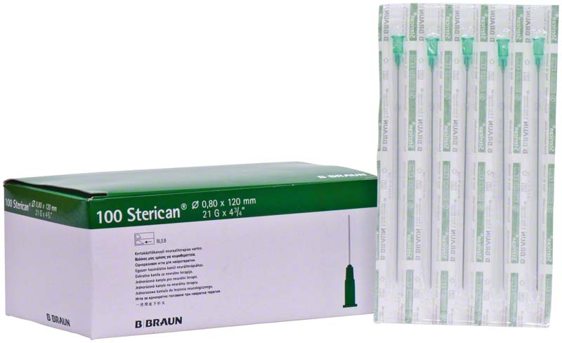 Sterican® Einmalkanüle, G21, grün, Ø 0,8 x 120 mm, Neuraltherapie