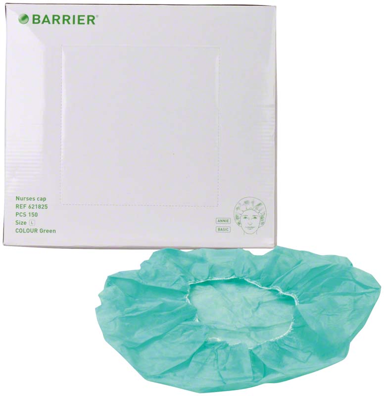 BARRIER® OP Haube Annie, Barrett, 150 Stk grün