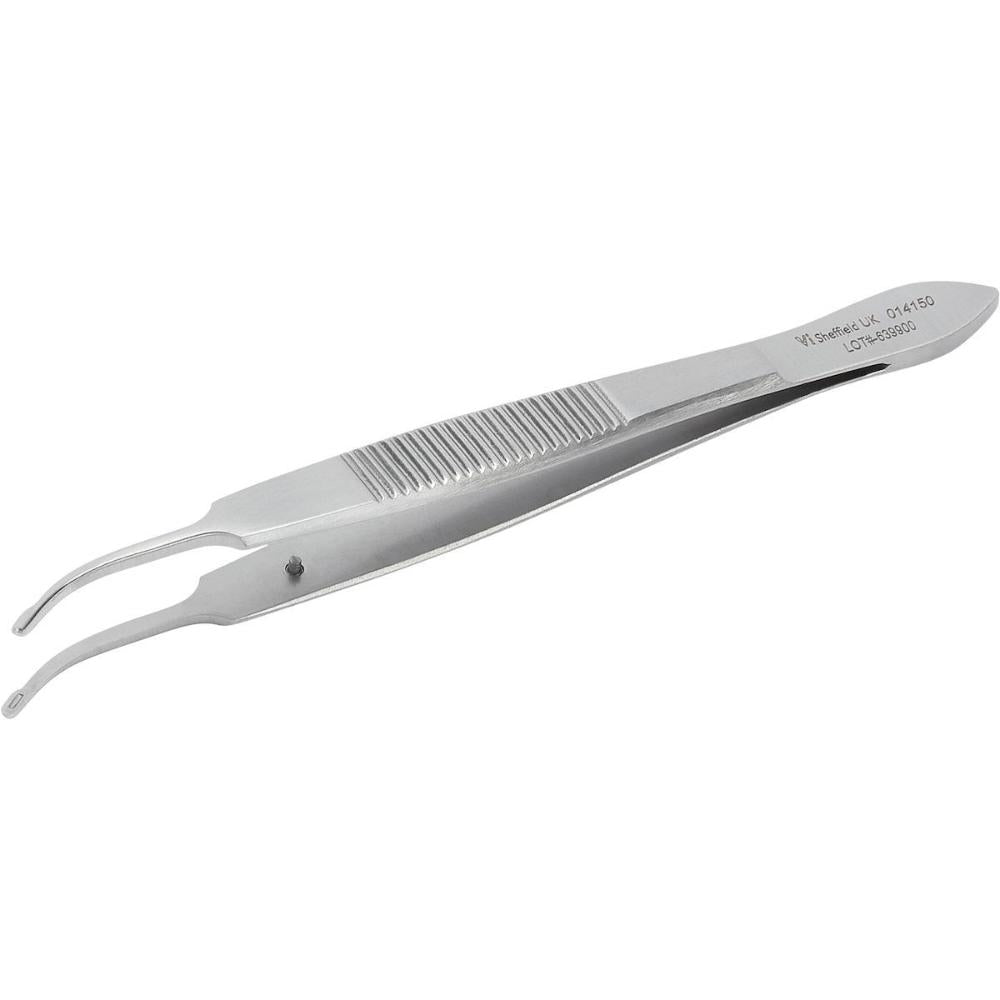 Pinzette nach Arruga für Capsula Nath, gebogen, 10 cm(014150)