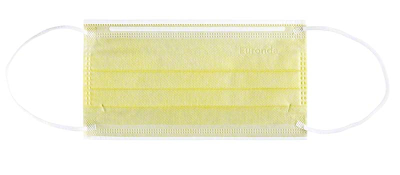 Monoart® Mund-Nasen-Schutz Pro 4 Perfect Fit, Gummizug, 50 Stk, gelb