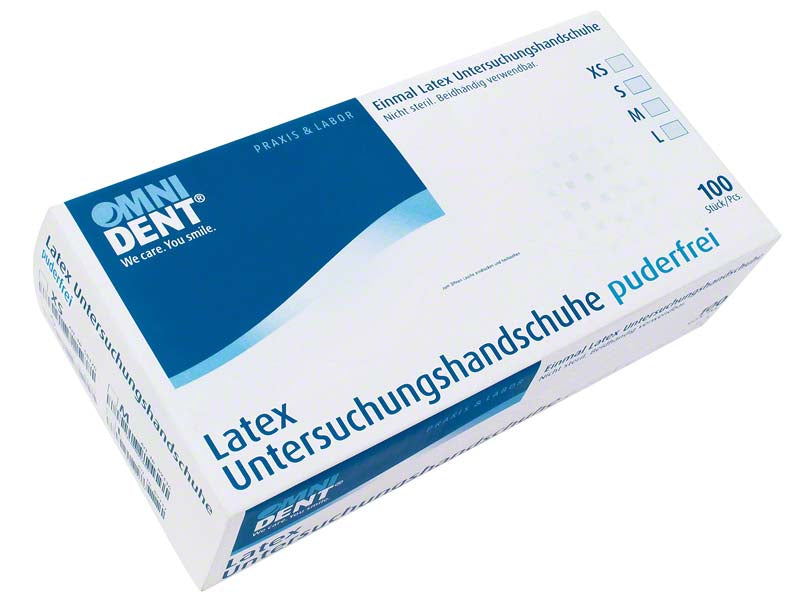 Omnident Latex-Untersuchungshandschuhe, puderfrei, 100 Stk, L