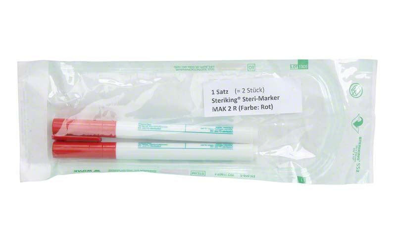 Marker für Sterilisationsbeutel rot
