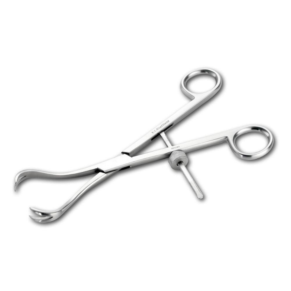 Große Knochenhaltezange mit doppelter Spitze+Spinlock, 215mm (001204)