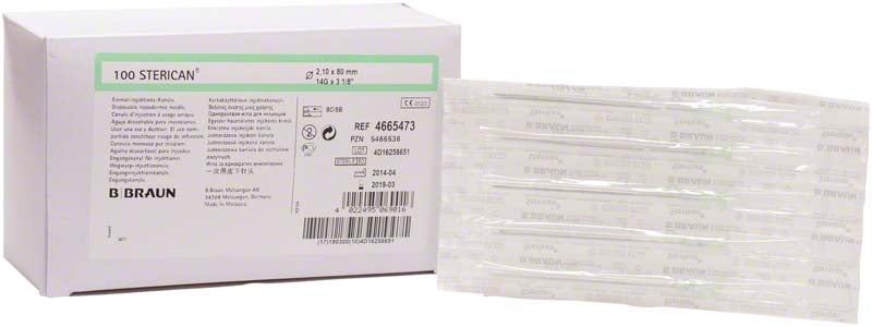 Sterican® Einmalkanüle lang, G14, weißgrün, G14, Ø 2,1 x 80 mm