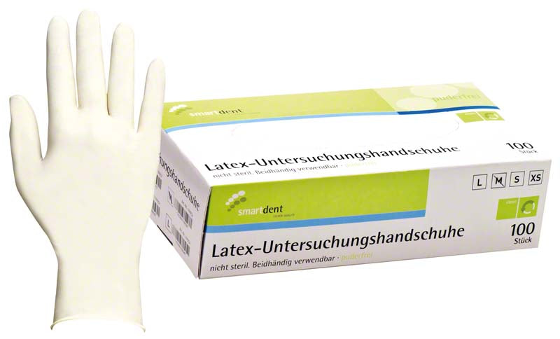 smart Latex-Untersuchungshandschuhe, puderfrei, 100 Stk, L