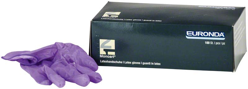 Monoart® Einmalhandschuhe Latex, puderfrei, 100 Stk, lila