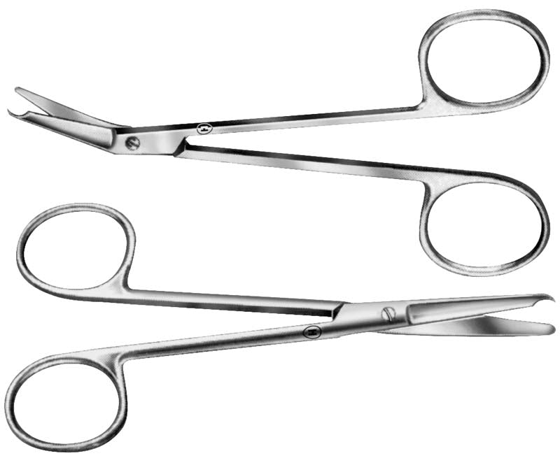 Naht- und Ligaturscheren nach Spencer, 9 cm, gewinkelt