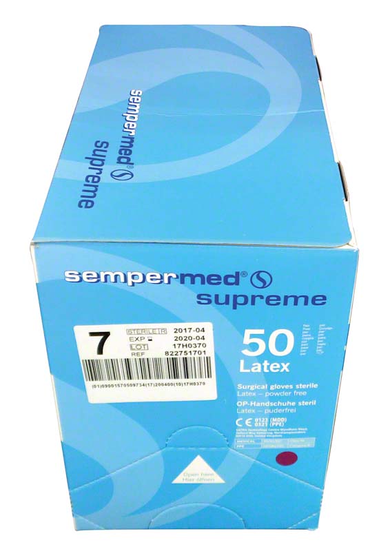 Sempermed supreme OP Handschuhe, puderfrei, 50 Paar, Gr. 7,5