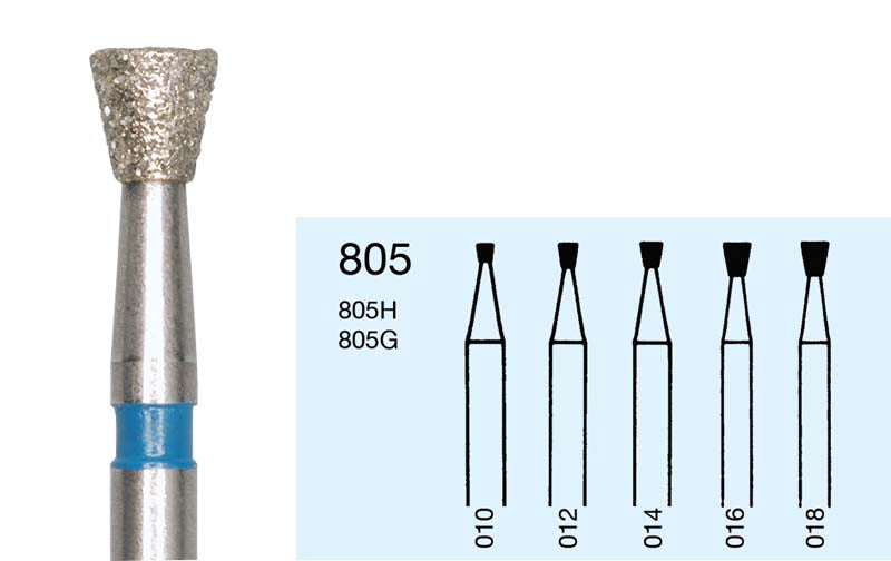Omni Diamanten 805 für Turbine, 19 mm, standard, umgekehrter Kegel ISO 012