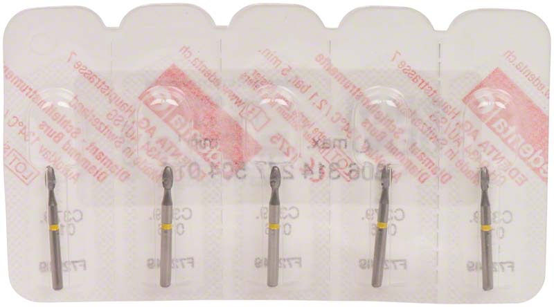 Omni Diamanten 379 für Turbine, 19 mm, gelb superfein, Eifrom 3,5 mm, ISO 016