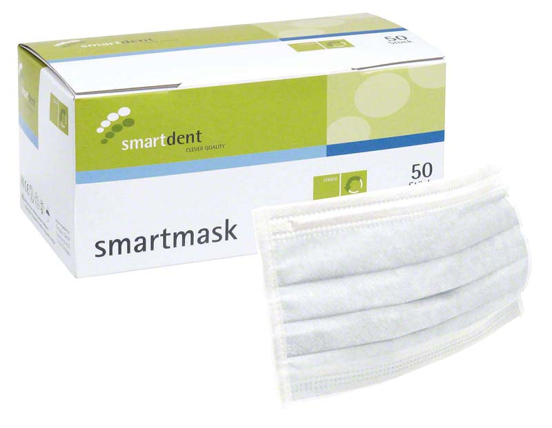 smartmask Mund-Nasen-Schutz, Gummizug, 50 Stk, weiß