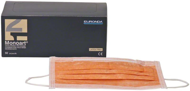 Monoart® Mund-Nasen-Schutz Protection 3, Gummizug, 50 Stk, orange