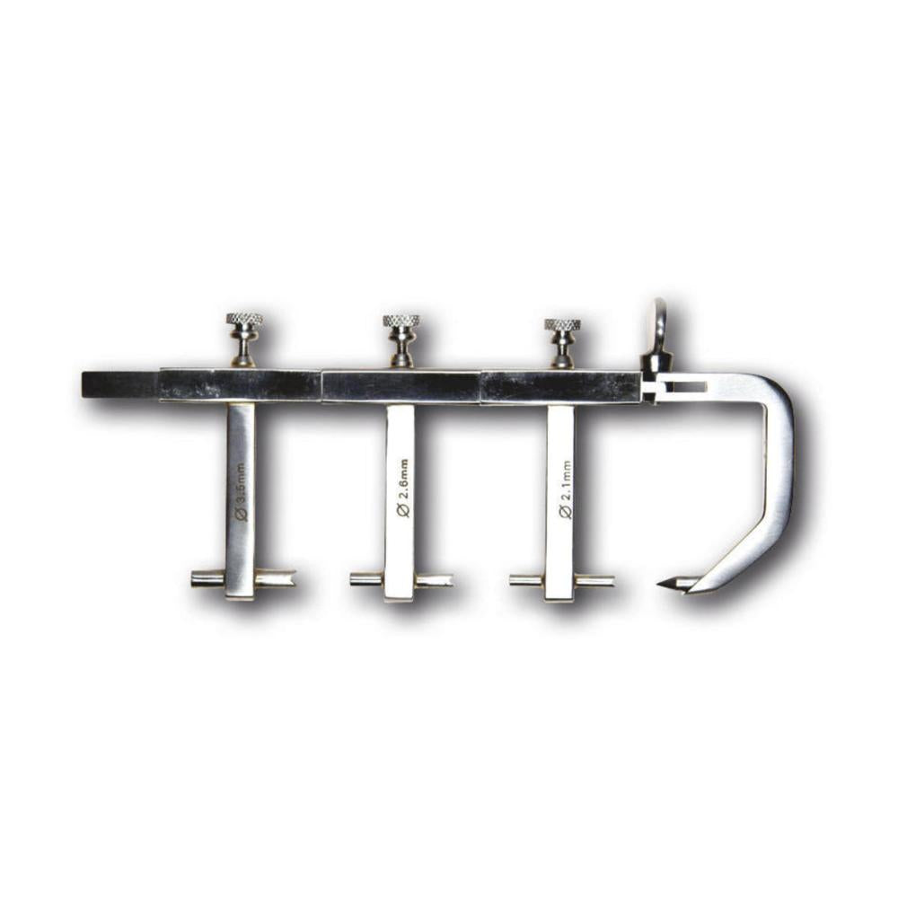 Verstellbare Borhlehre, 2/2,5/3,5mm, 17,5cm (ADJD2035)