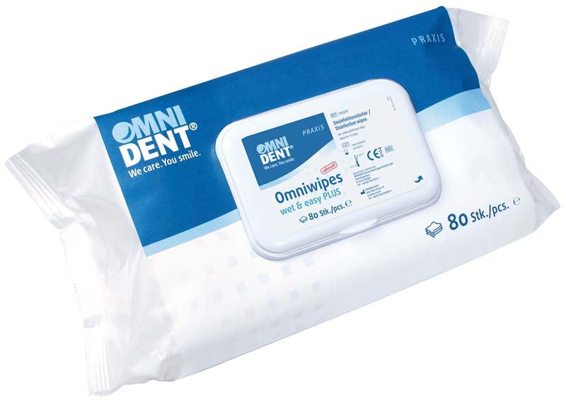 Omniwipes wet & easy PLUS Flächendesinfektionstücher, 20x30 cm, neutral, 80 Stk