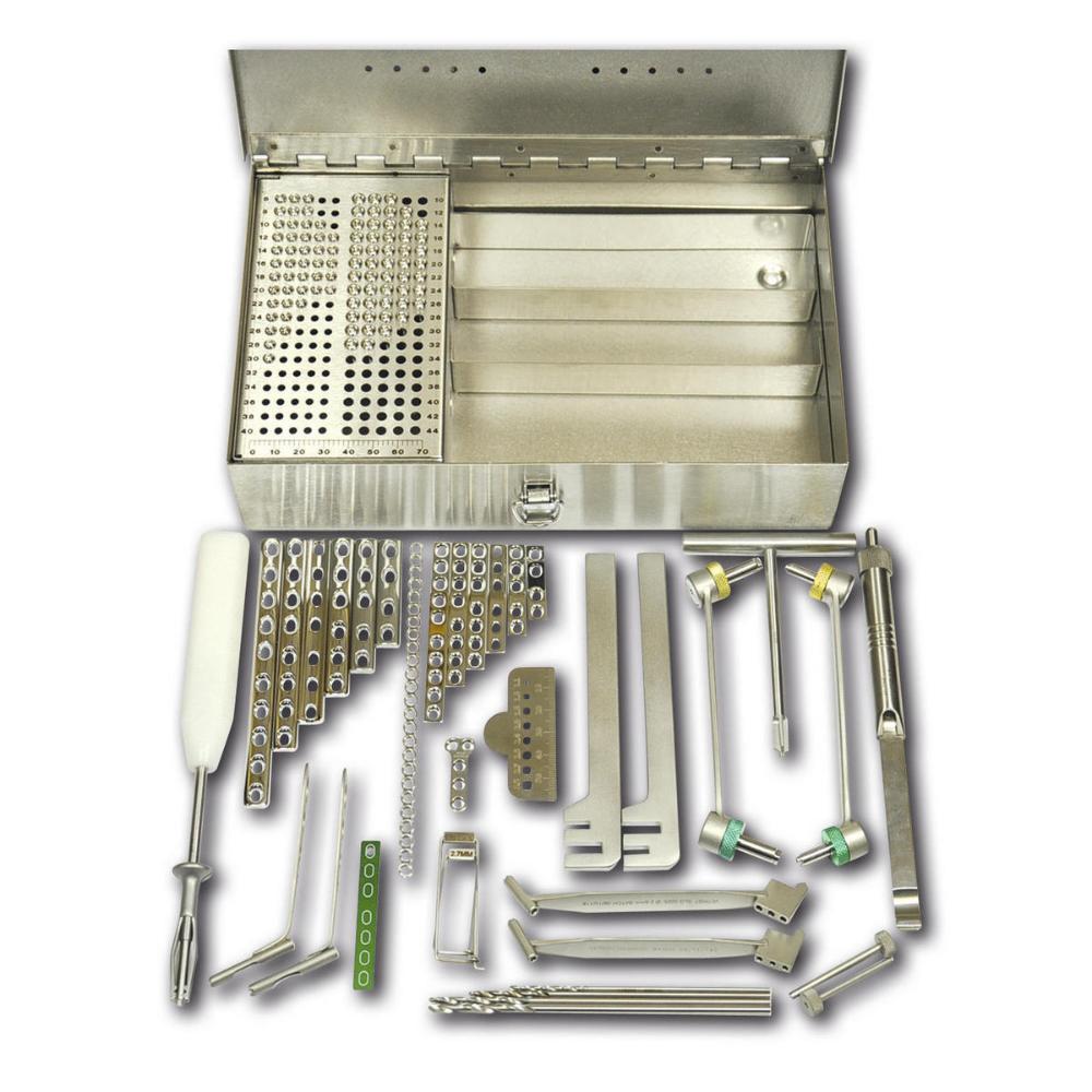 Kortikalisschraubensatz, selbstschn., 2,4 mm, Edelstahlbox (CORTSTKIT24)