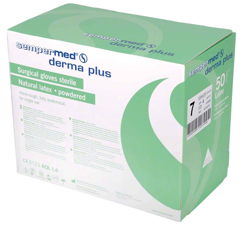 Sempermed derma plus OP Handschuhe, leicht gepudert, 50 Paar, Gr. 9