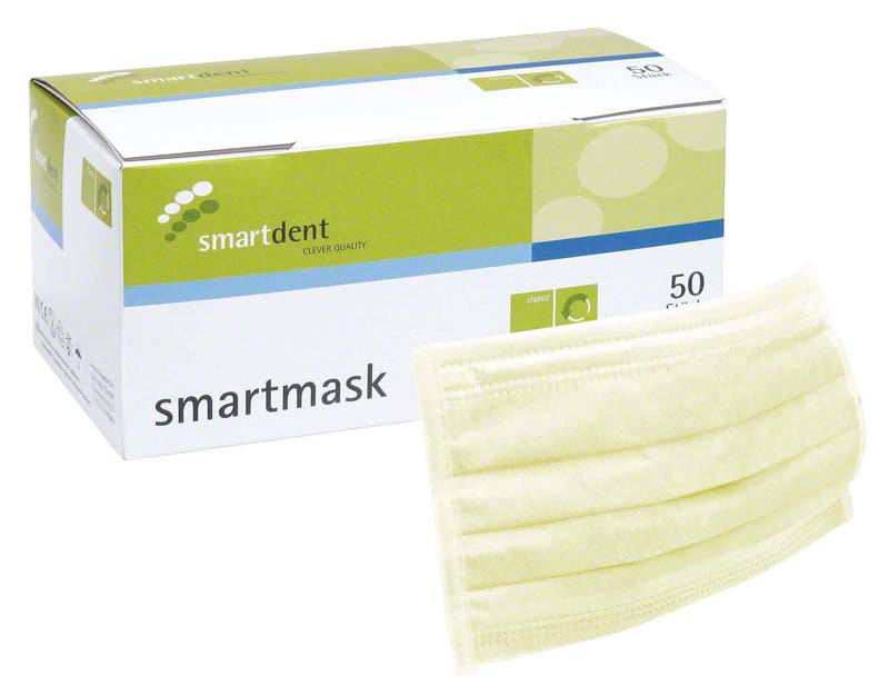 smartmask Mund-Nasen-Schutz, Gummizug, 50 Stk, gelb
