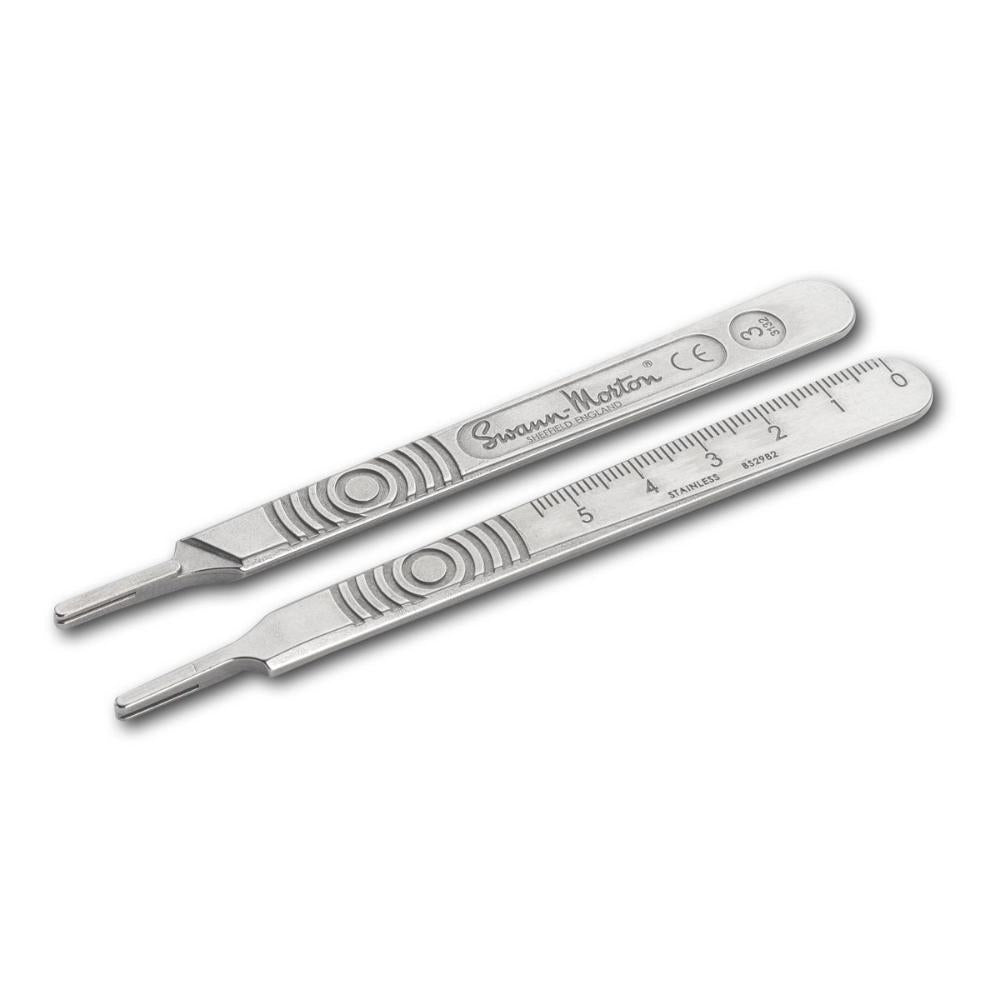 Skalpellgriff, Swann-Morton, Nr. 3, mit Skala, Griff 120mm (0803)