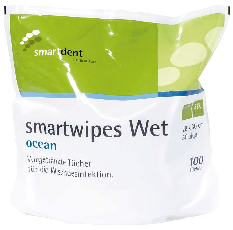 smartwipes Wet Flächendesinfektionstücher Refill 100 Stk, 28x30 cm, ocean