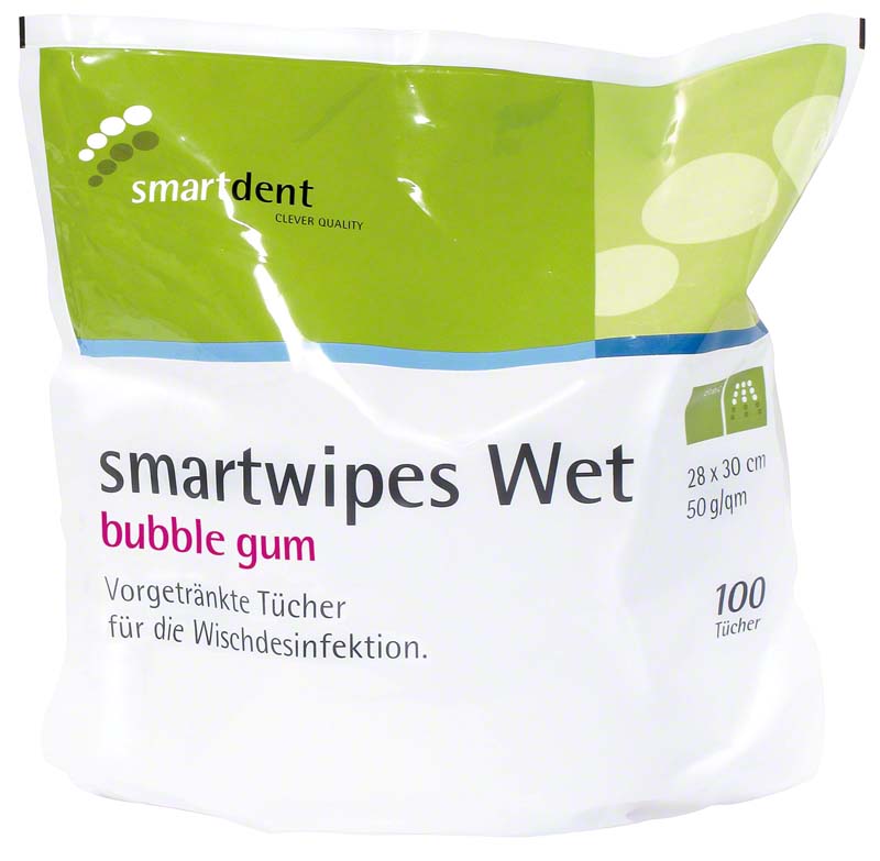 smartwipes Wet Flächendesinfektionstücher Refill 100 Stk, 28x30 cm, gum