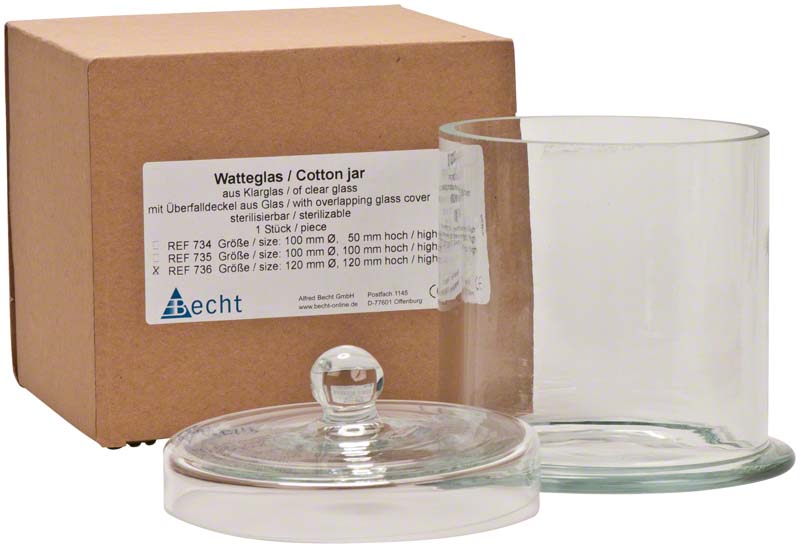 Glas mit Deckel, Ø 12 cm, 12 cm hoch