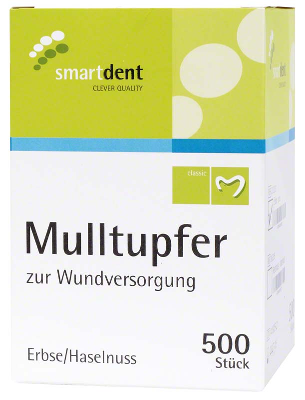 smart Mulltupfer unsteril, 400 Stk, Erbse
