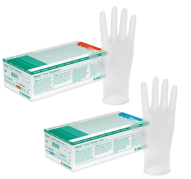 Vasco® Vinyl Untersuchungshandschuhe, puderfrei, weiß, 100 Stk, M