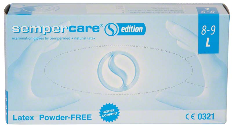 sempercare® Latex Untersuchungshandschuhe, puderfrei, naturweiß, L
