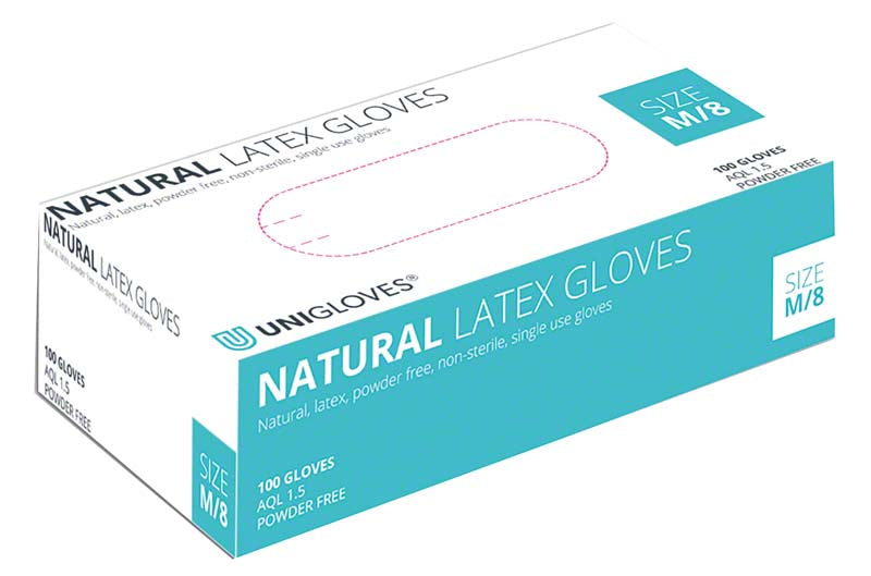 Natural Latex Untersuchungshandschuhe, 100 Stk, L