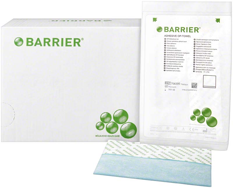 BARRIER® OP Abdecktuch, 3lagig saugfähig, 75 x 50 cm, 50 Stk
