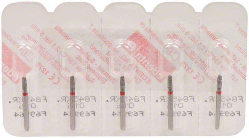 Omni Diamanten 845 für FG, 19 mm, rot fein, Konus Kante rund ISO 016