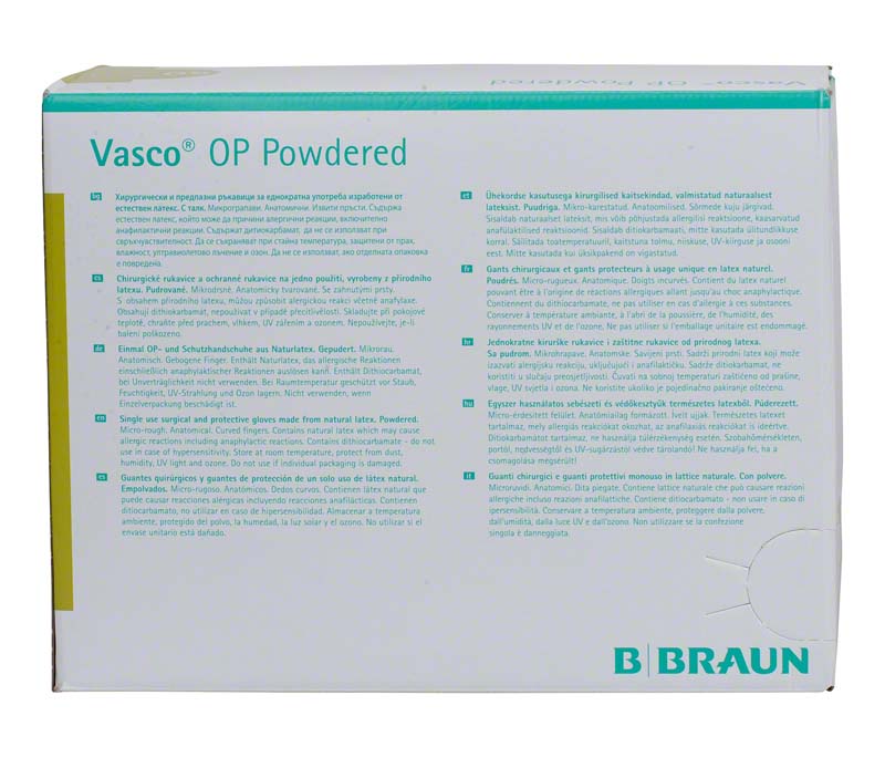 Vasco®  OP Handschuhe, Latex, gepudert, weiß, 50 Paar, Gr. 7