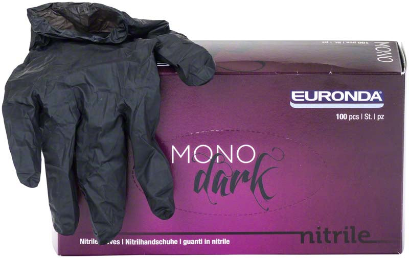 Monoart® Einmalhandschuhe Nitril, puderfrei, 100 Stk, schwarz