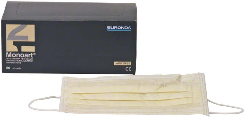 Monoart® Mund-Nasen-Schutz Protection 3, Gummizug, 50 Stk, gelb