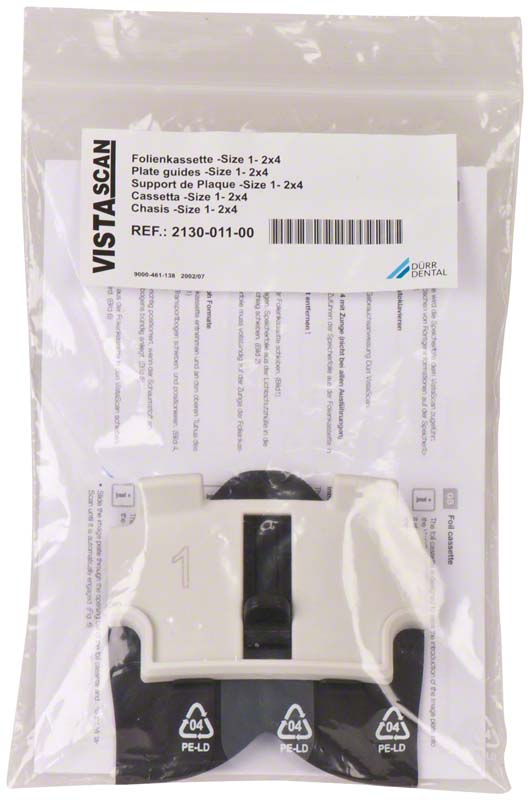 Folienkassette für Dental Speicherfolie, 2 x 4 cm, Größe 1, 1 Stk