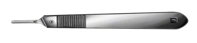 Skalpellgriff Nr. 3, 12,5 cm