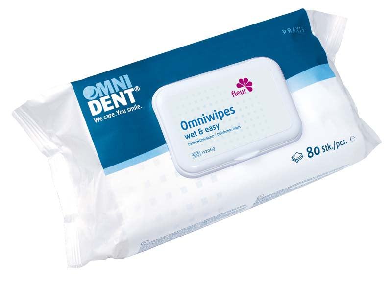 Omniwipes wet & easy Flächendesinfektionstücher, 20x30 cm, fleur, 80 Stk