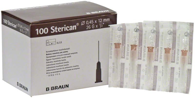 Sterican® Einmalkanüle, G26, braun, Ø 0,45 x 12 mm