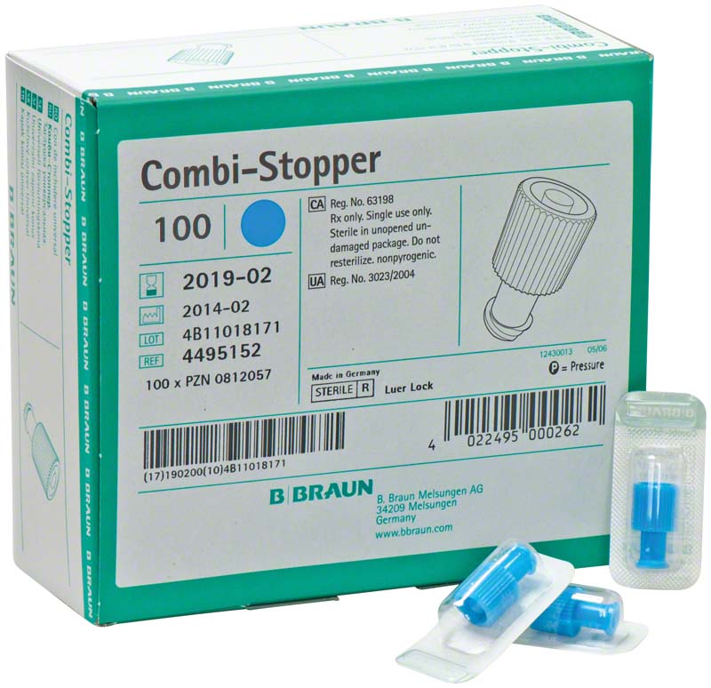 Combi Stopper Verschlusskonen, 100 Stk, blau